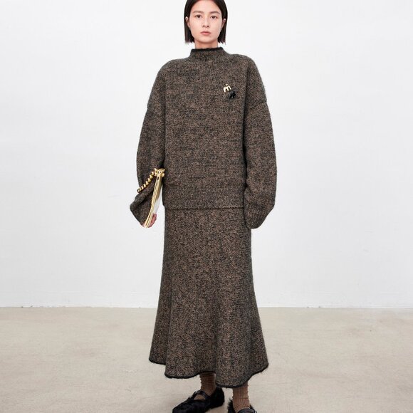 CHICJOC High-End Mohair Blend Mermaid Skirt – Size 38 - Picture 9 of 10